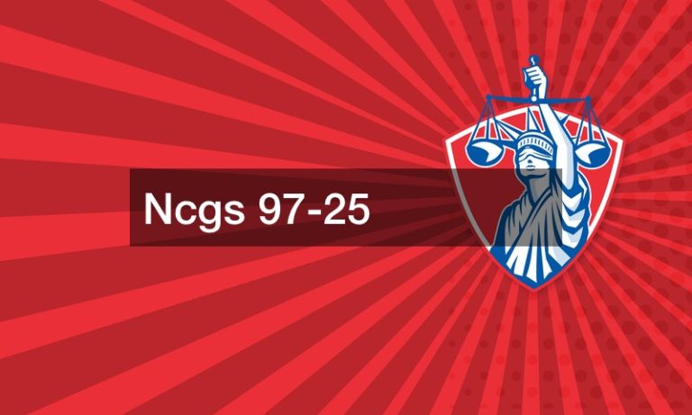 Ncgs 97-25